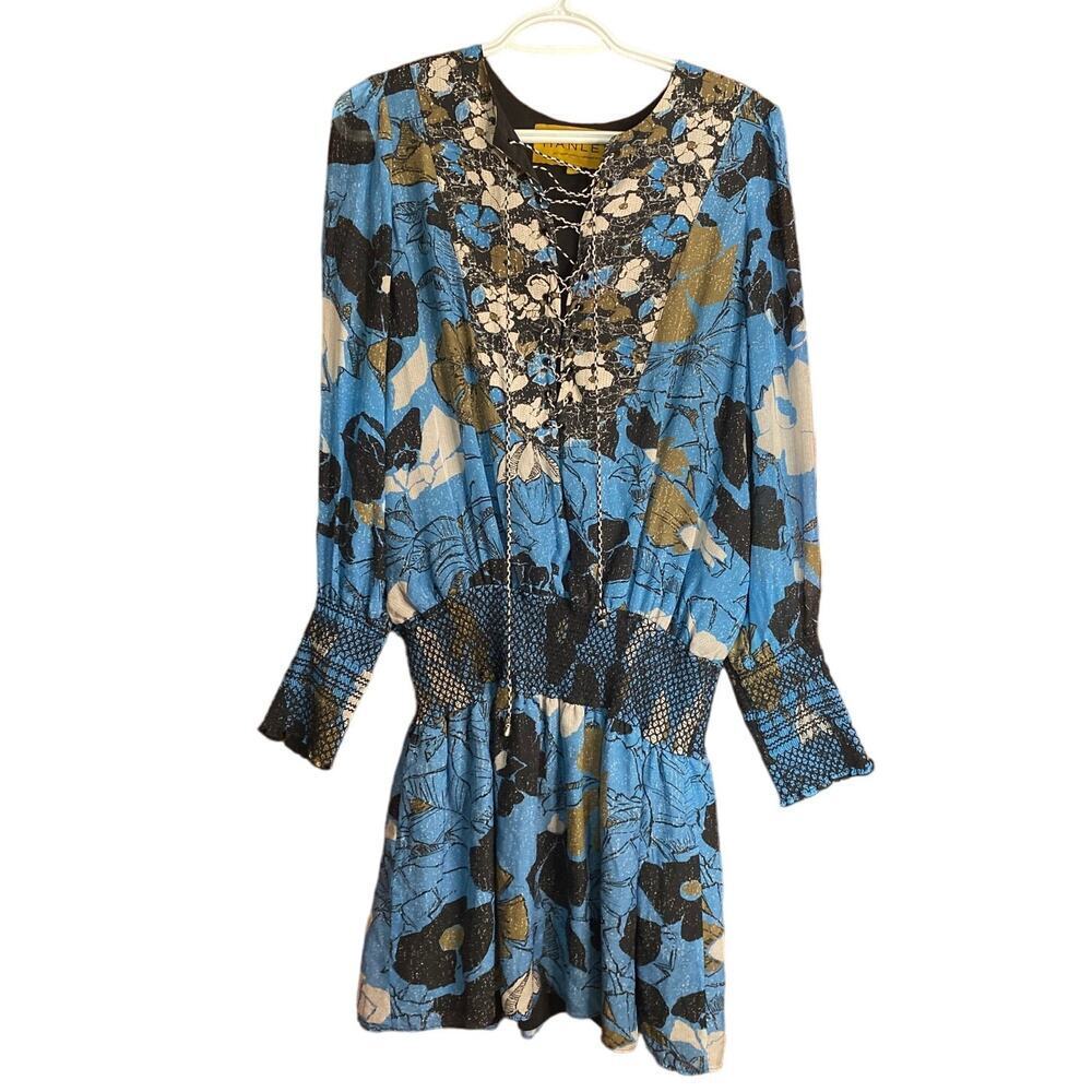 70s Inspired Hanley Floral Drop Waist Batwing Bohemian Dress 6